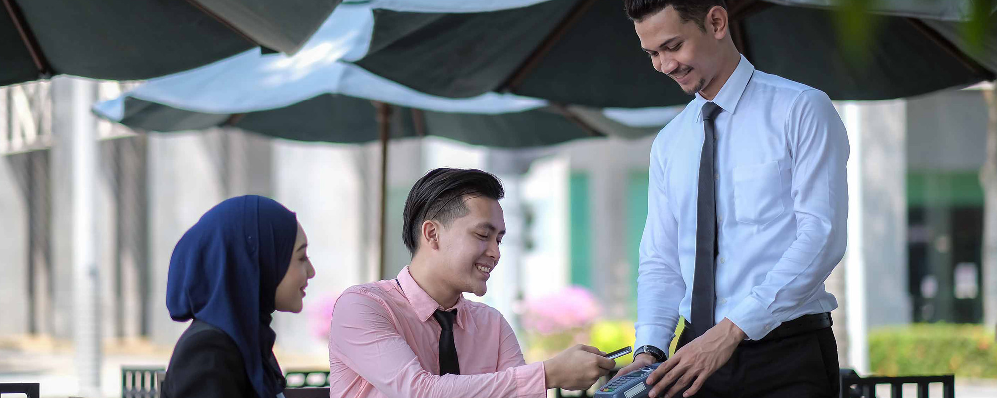 Business in ASEAN offering digital payment methods at their restaurant